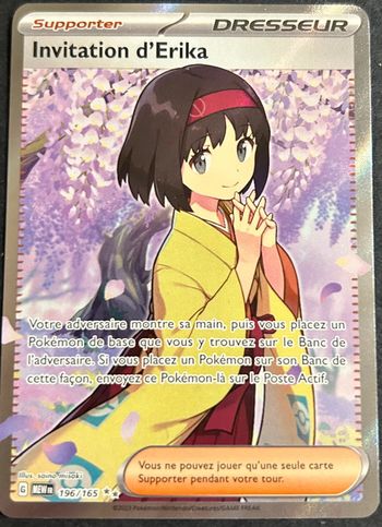 Carte Pokémon Invitation d’Erika 195/165 neuve
