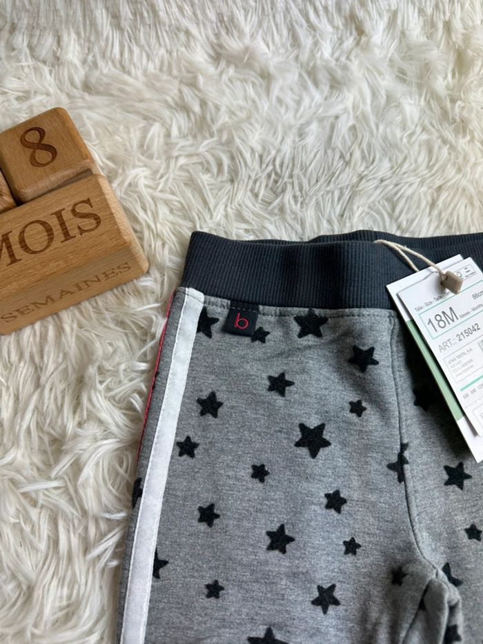 Legging gris et étoile Boboli taille 18 mois - photo numéro 3