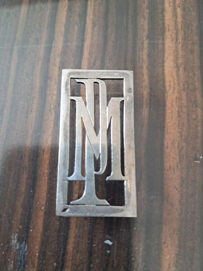 Grand monogramme en argent art déco PM ou MP