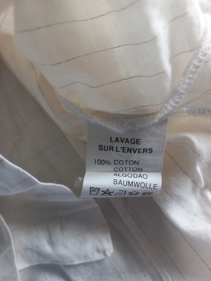 Chemise blanche avec brillant argent - photo numéro 8