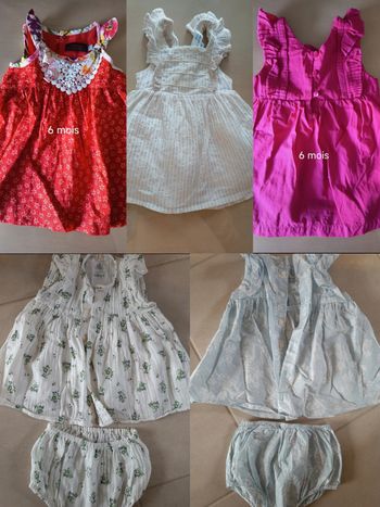 Lot de 5 robes 6 mois