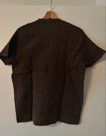 T-shirt texturé ZARA marron gris - Taille M