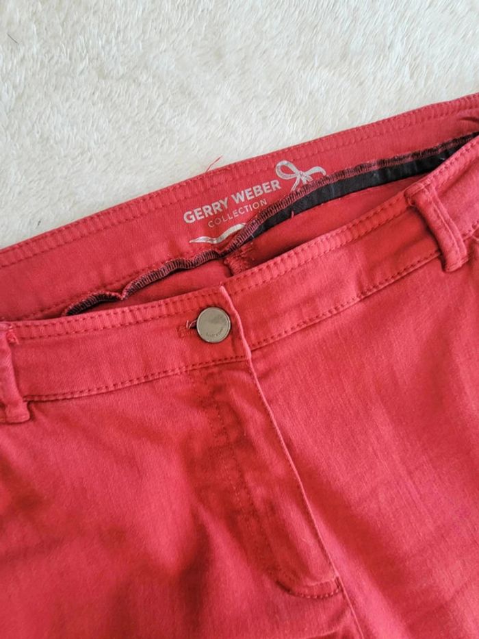 Pantalon Jeans Rouge Femme Gerry Weber – Taille 46 - photo numéro 2