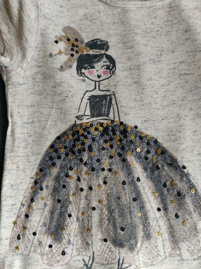 T-shirt gris chiné - photo numéro 2