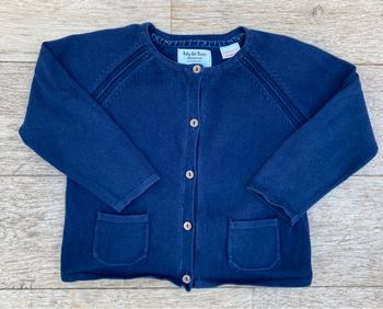 Gilet pull boutons bleu zara fille 18 mois
