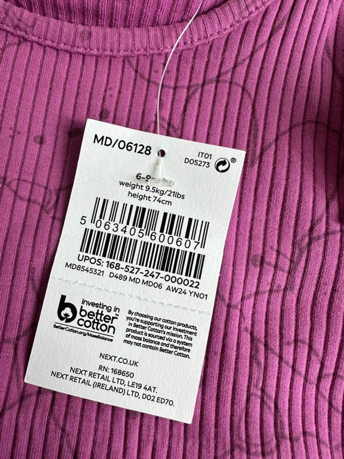 T-shirt manches longues violet taille 6-9 mois Next - photo numéro 4