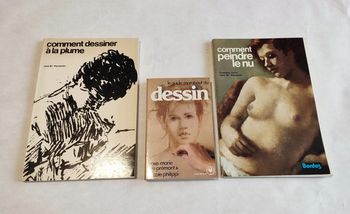 Lot de livres dessins et peintures