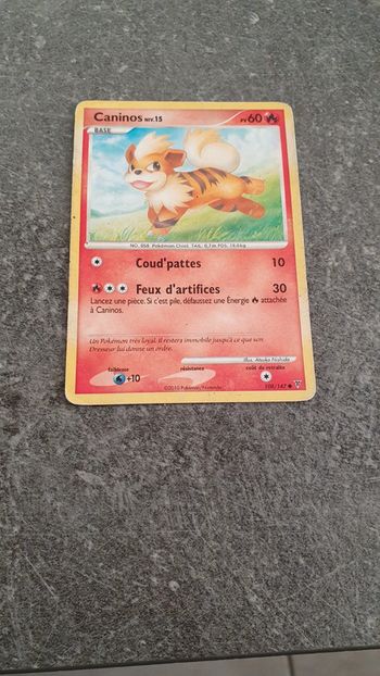 Carte Pokémon Caninos