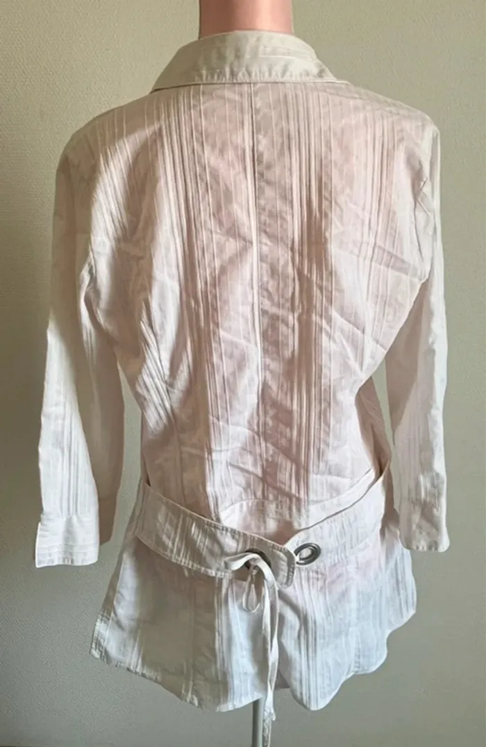 Haut blanc manches 3/4 taille 46 Fiorella di Verdi - photo numéro 5