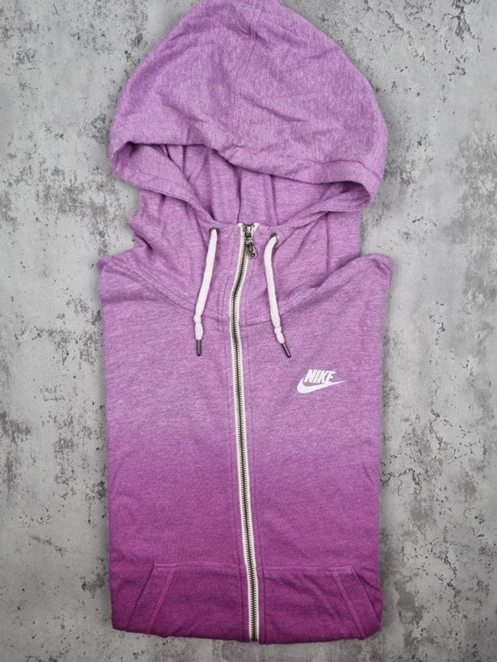 Gilet à capuche Nike zippé rose dégradé – Taille M Femme (mesures en photos) - photo numéro 2