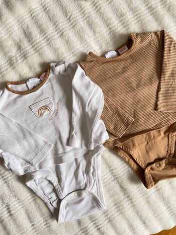 Lot de 2 bodies beiges et marron Zara