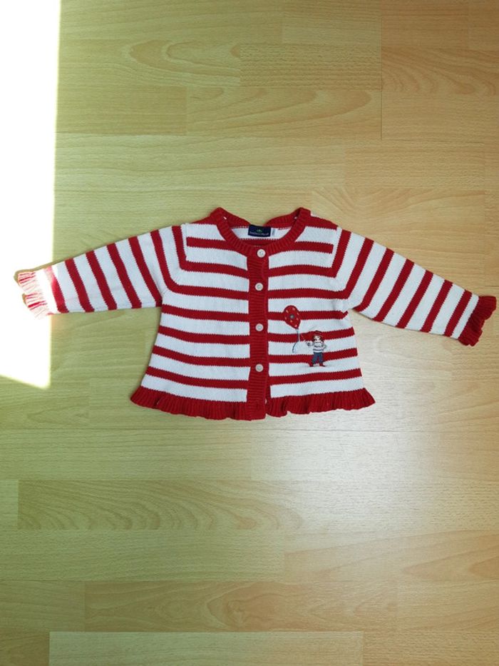 Gilet blanc et rouge Sergent Major 18 mois TBE