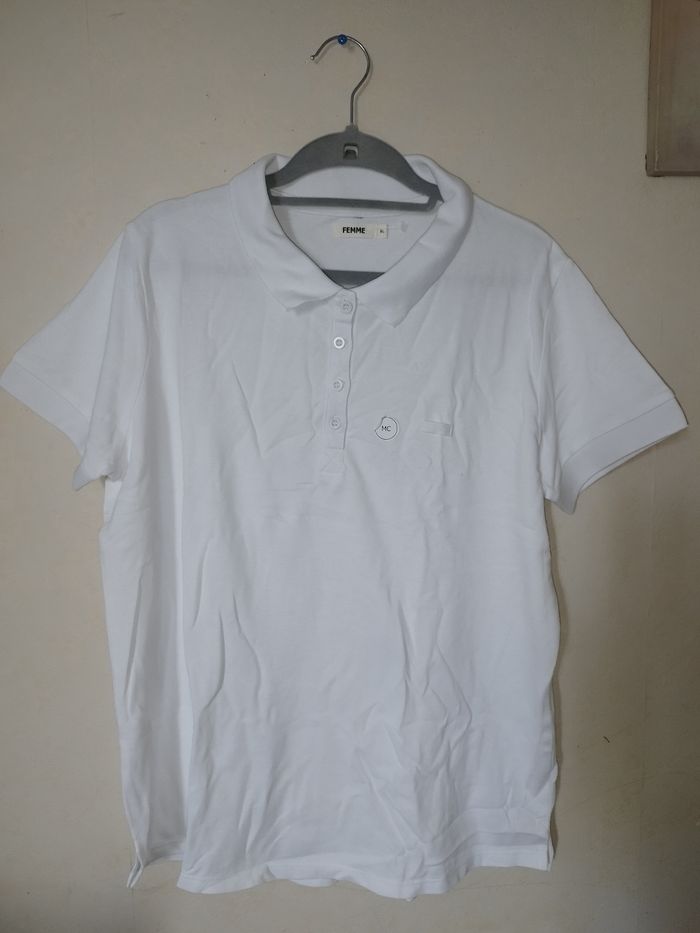 Polo blanc manches courtes