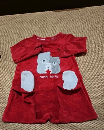 Pyjama velours obaibi taille 12 mois