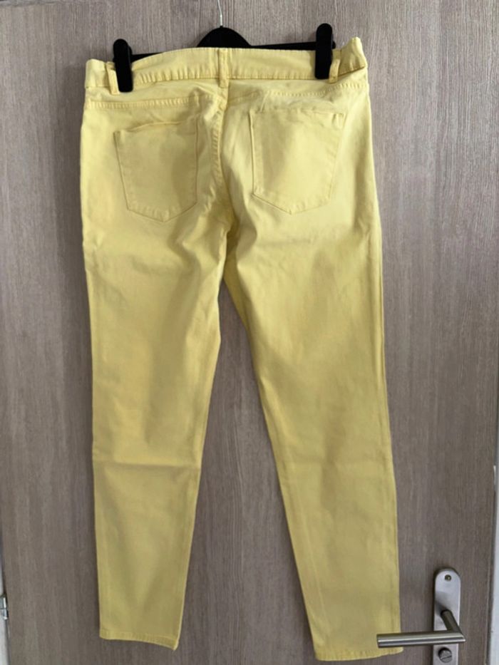 Pantalon Slim fit jaune paille - Kiaki - T42 - photo numéro 5