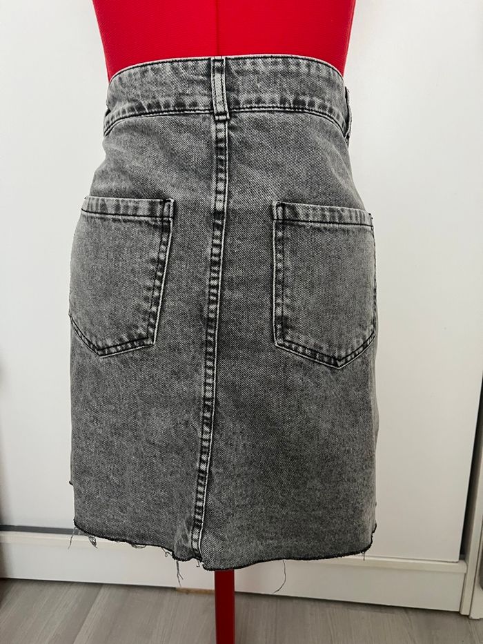 Jupe en jean droite gris Camaïeu - photo numéro 5