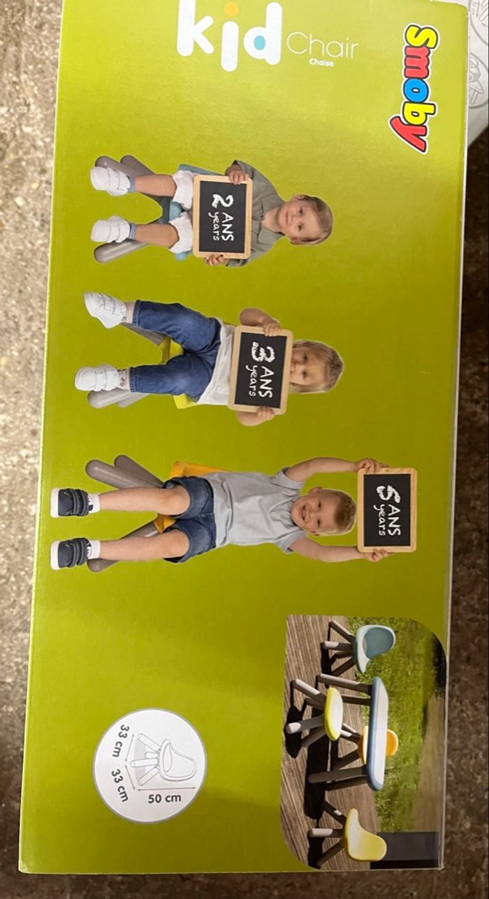 Lot kid table + 3 chaises  smoby