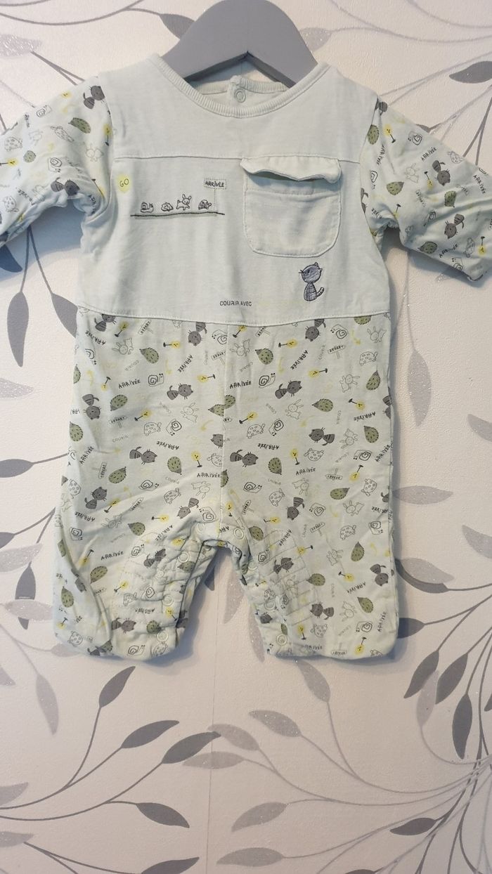 Pyjama vert marque sergent major taille 3 mois - photo numéro 2