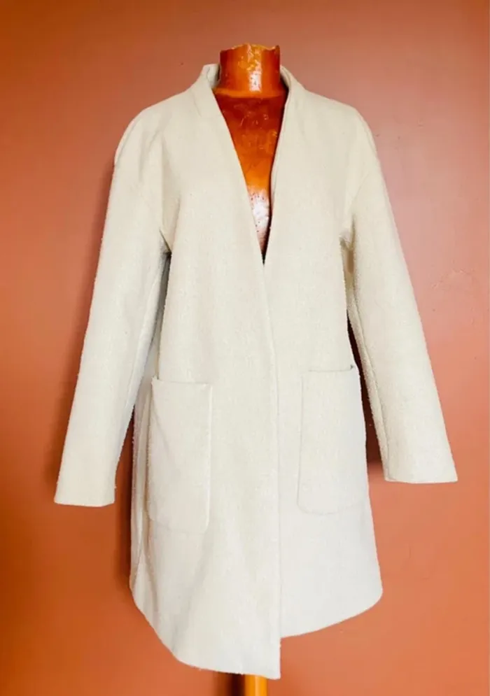 Manteau mi-long beige