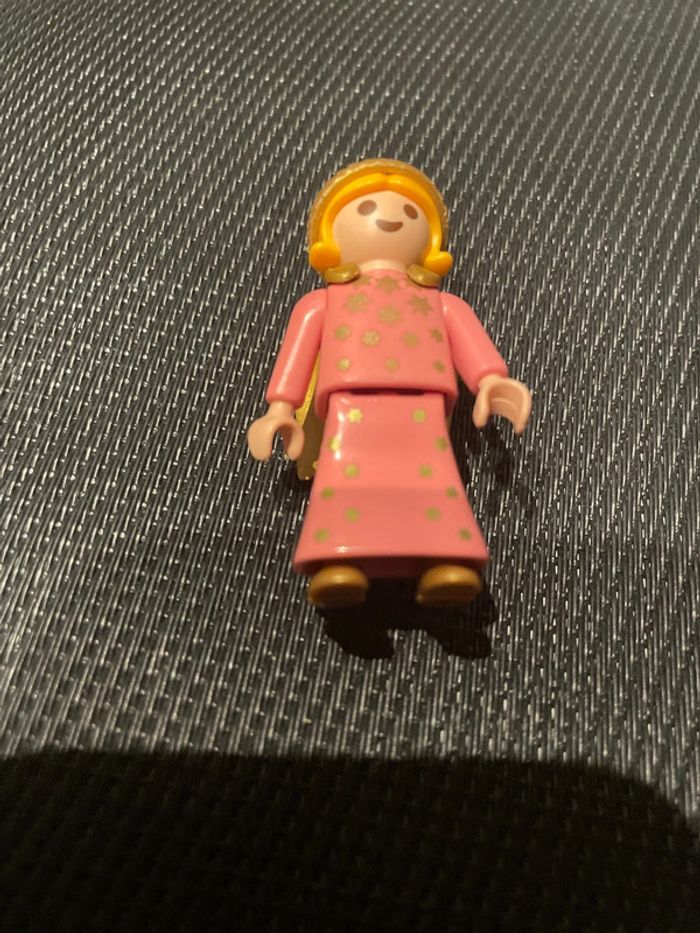 Playmobil figurine fille ange ailes et couronne dorées robe rose motifs étoiles enfant ado - photo numéro 3