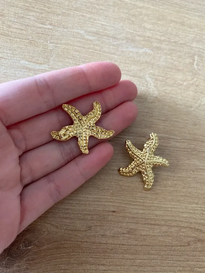 Boucle d'oreille etoile de mer - photo numéro 2