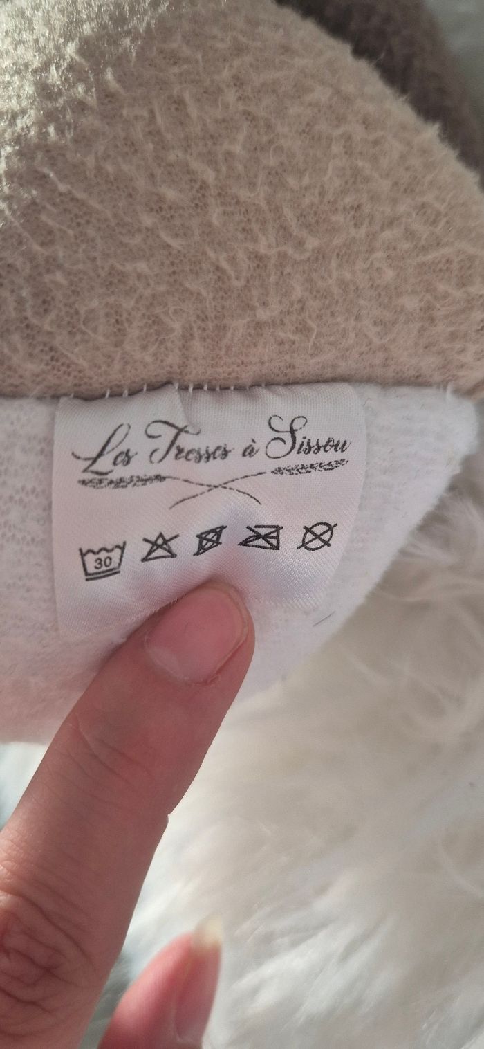 Tresse à sissou blanc, beige et marron - photo numéro 3