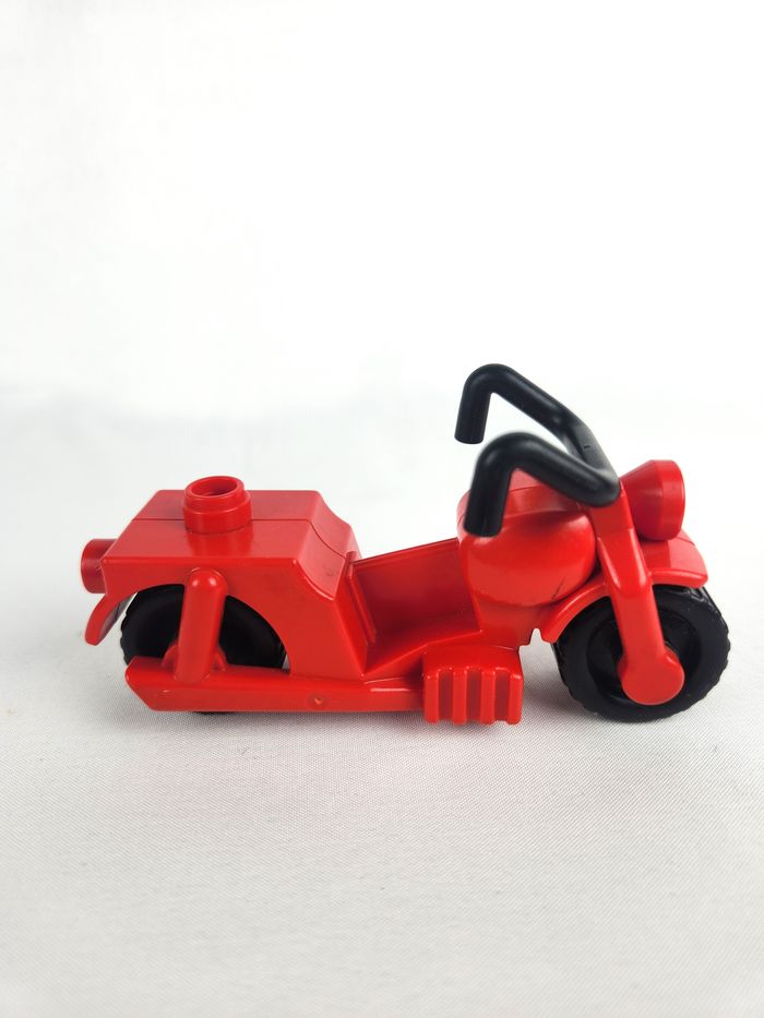 Lego Duplo Moto - Rouge Vintage - 10 cm - photo numéro 2