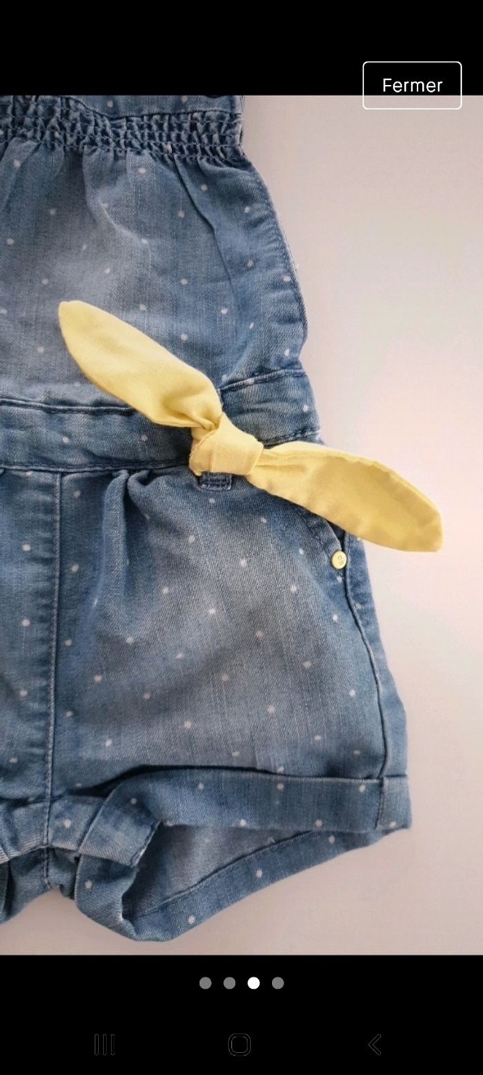 Salopette short fille 6 mois de chez obaibi - photo numéro 3