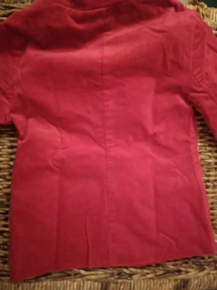 Veste Fille Velours Rouge - photo numéro 6