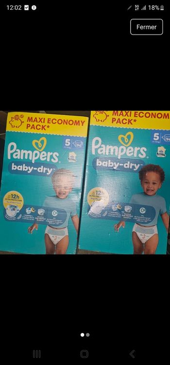 2 carton grand format couche taille 5