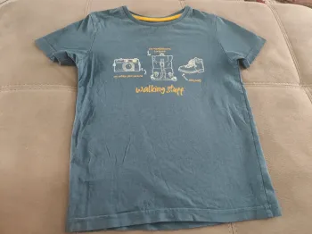 T-shirt bleu surf Vertbaudet 8 ans