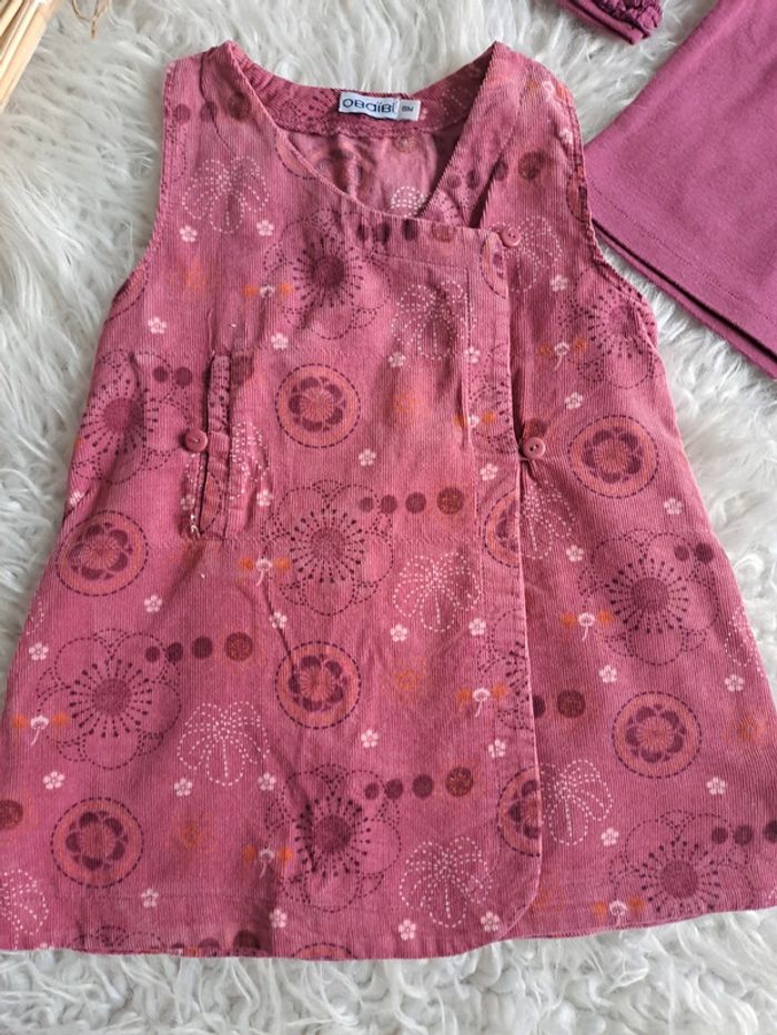 Ensemble obaibi robe + Tee-shirt ML 6m - photo numéro 3