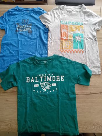 Lot 3 tee-shirts Kiabi 10 ans