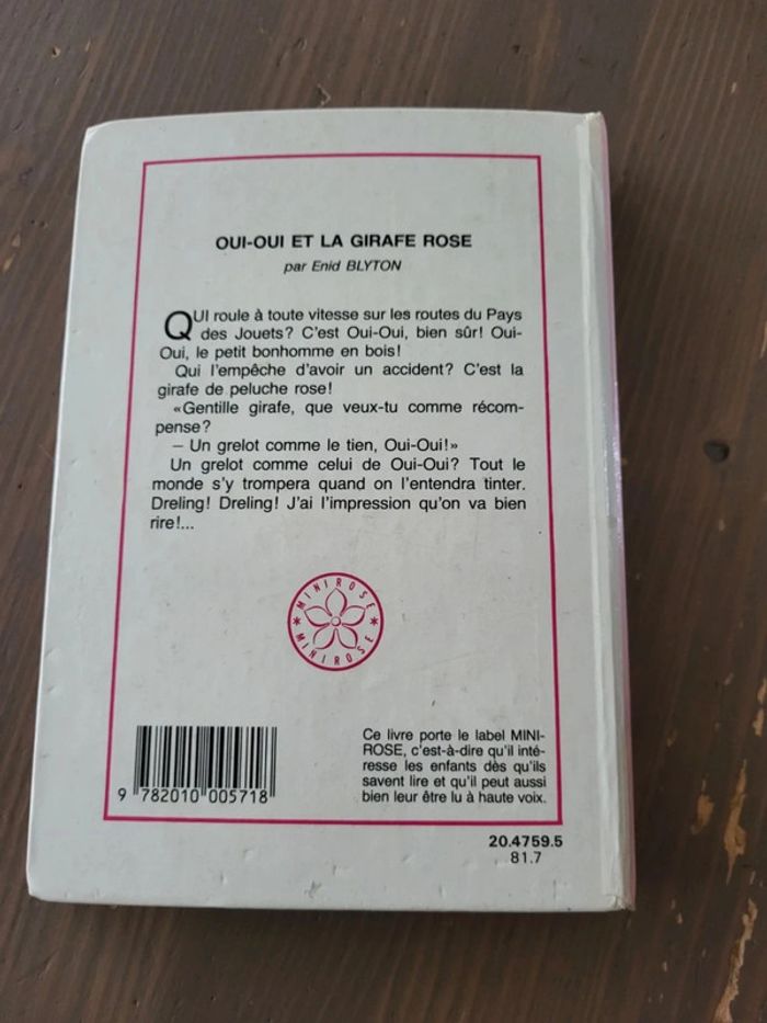 Livre Oui-Oui et la girafe rose - bibliothèque rose - photo numéro 4