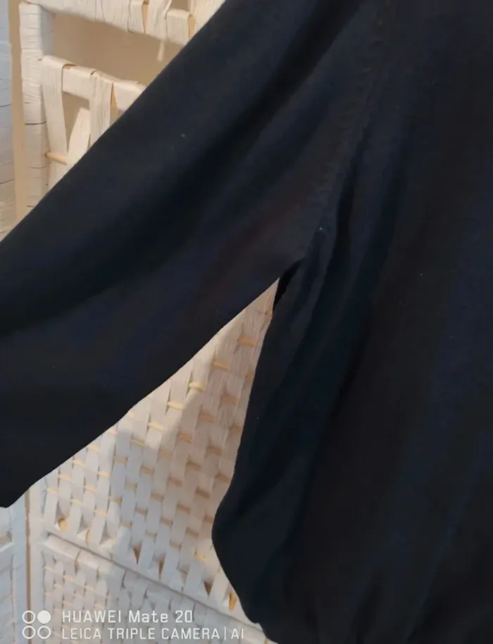 💕Jolie pull col en V noir coton extra fin noir homme TXL celio 💕 - photo numéro 7
