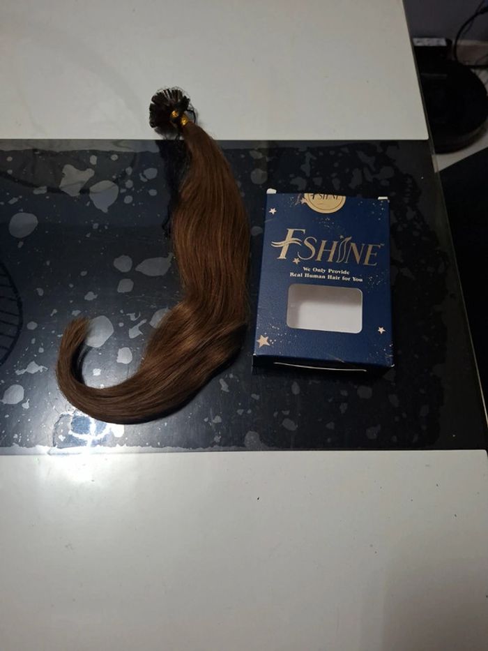 Extension de Cheveux a la kératine 40cm brun foncé