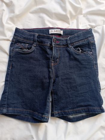 Short slim en jean marine 12 ans Okaïdi neuf 3€