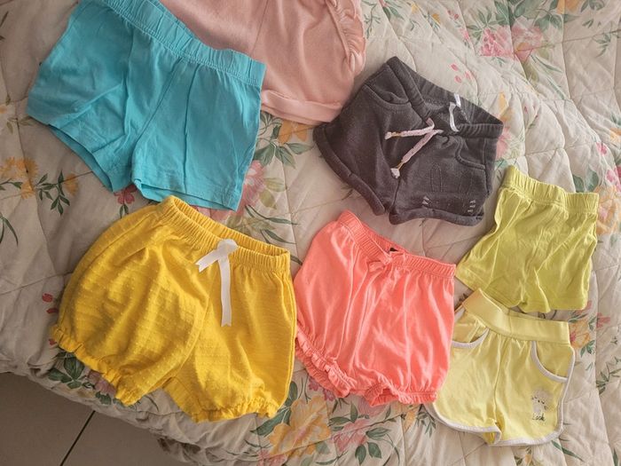 Lot de 7 shorts 12 mois fille - photo numéro 2