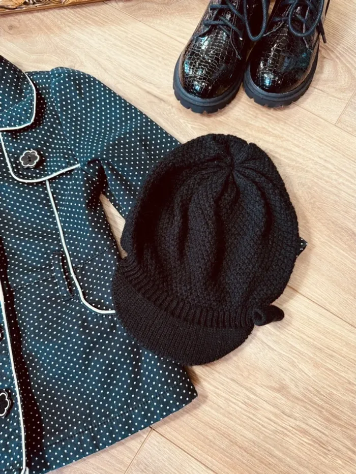 Taille 3 ans trench et bonnet fille Extenso noir 🌹 - photo numéro 4
