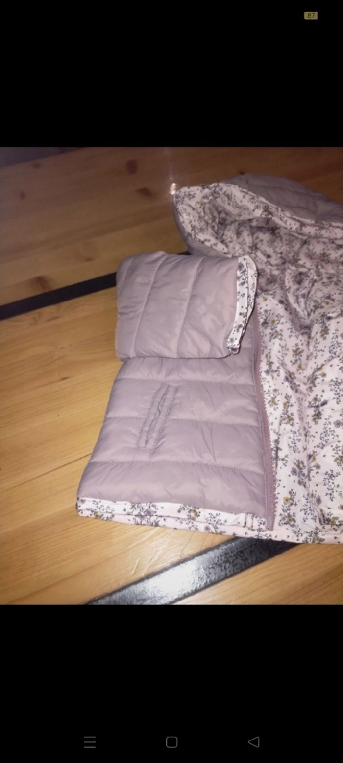 Doudoune réversible fille 12 mois - photo numéro 2