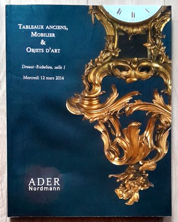 Tableaux anciens, mobilier et objets d'art Drouot richelieu mars 2014 catalogue vente aux enchères 