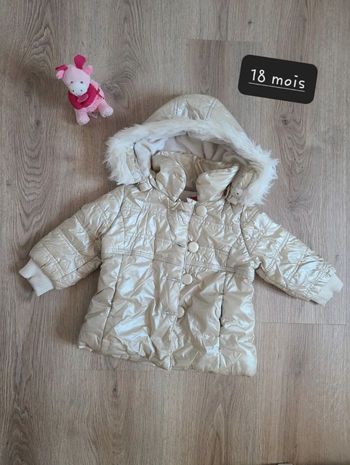 Blouson fille doré 18 mois
