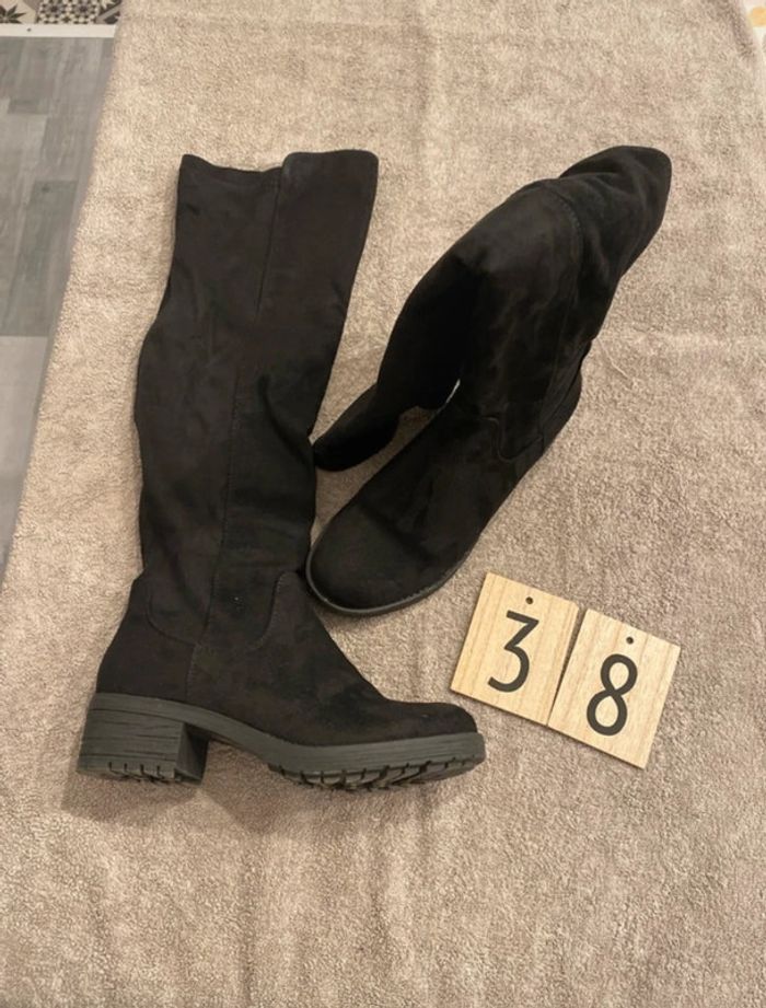 Cuissardes femme en daim noir taille 38