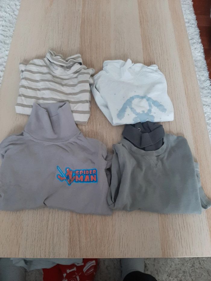 Lot de 4 pulls Col roulés