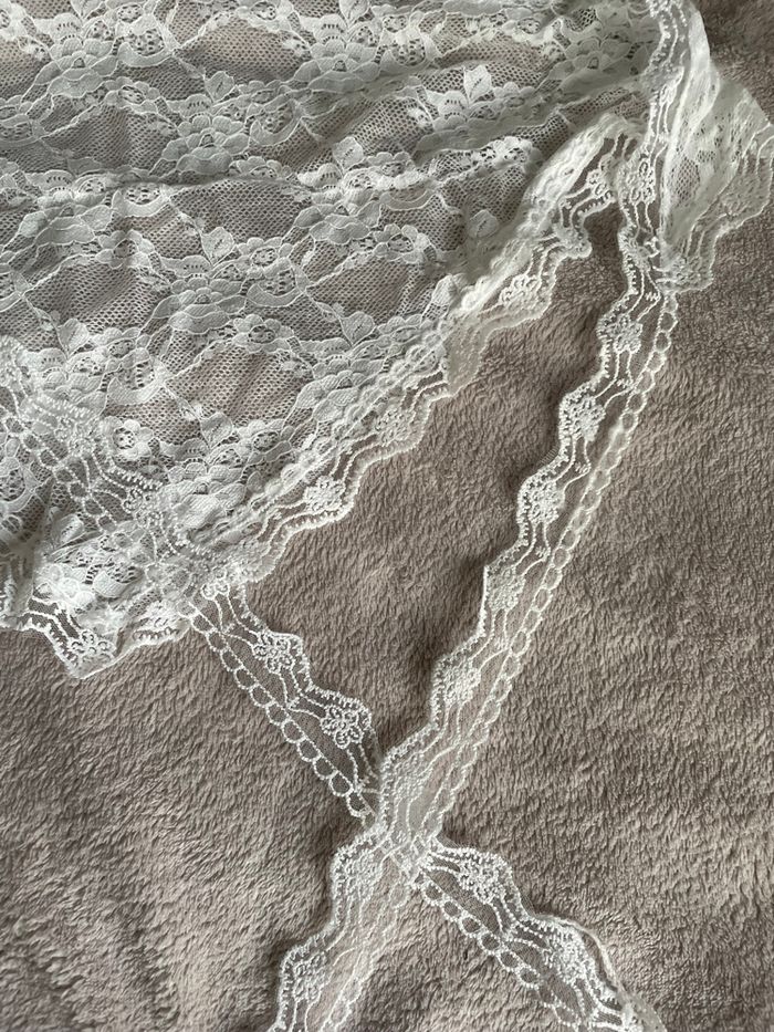 Foulard en dentelle blanc style bohème chic tendance neuf - photo numéro 2