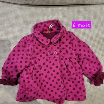 Veste bébé fille rose violine 6 mois orchestra