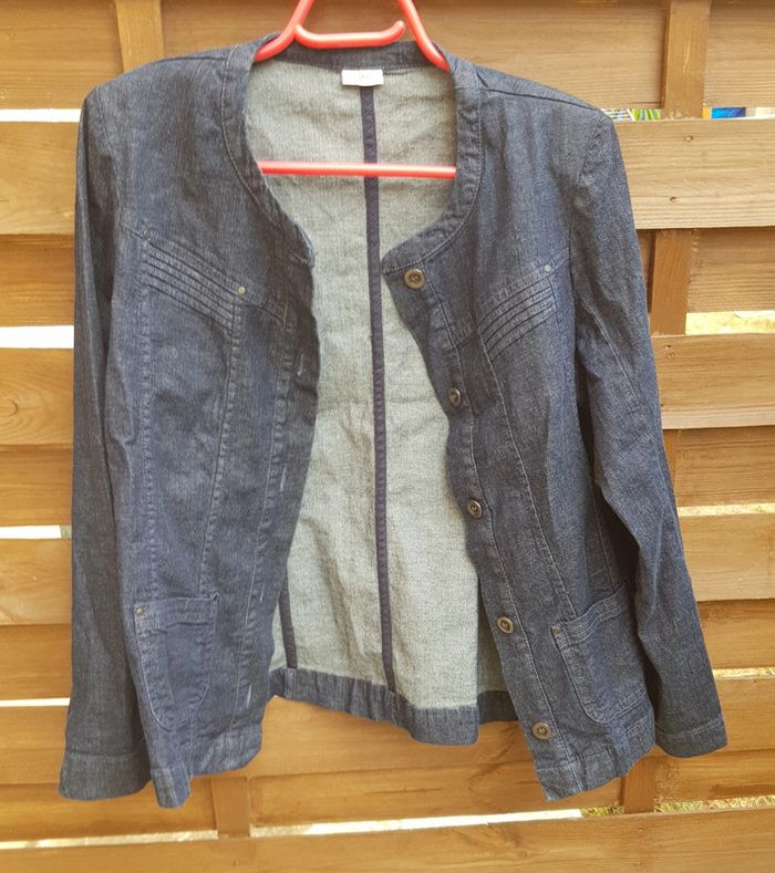 Veste femme jean en coton - photo numéro 2