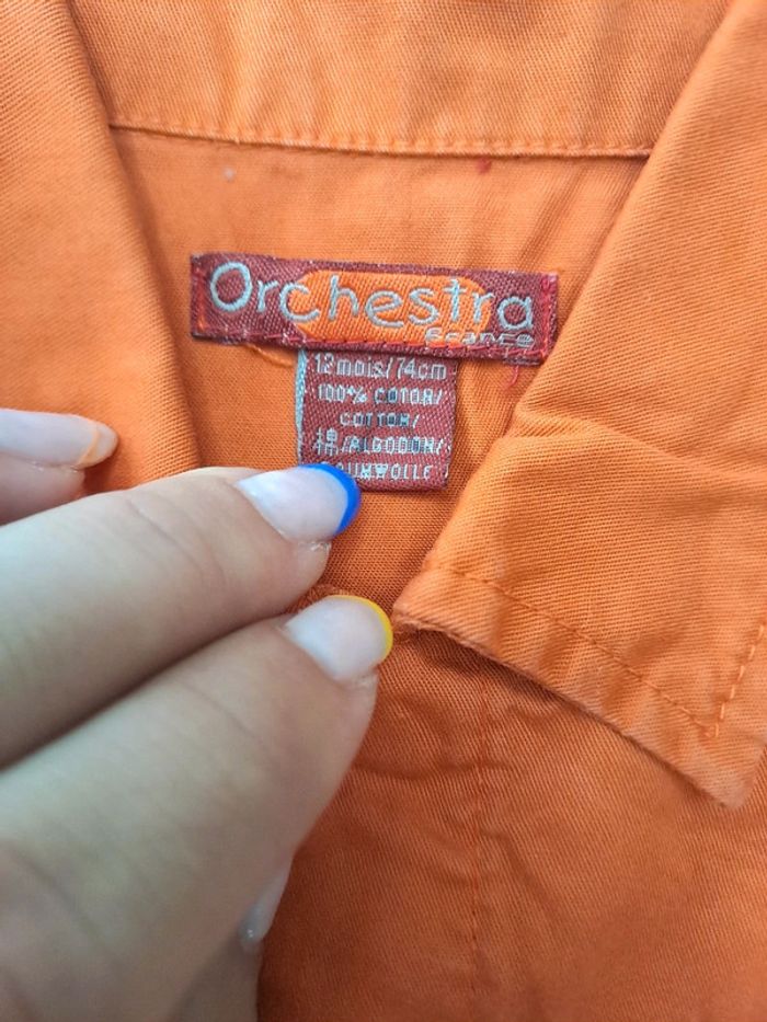 Chemise orange Orchestra 12 mois - photo numéro 6