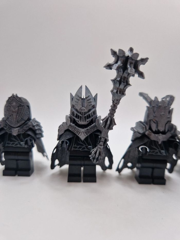 Figurines type lego 4 Nazgul custom 3d résine et peint seigneur des anneaux - photo numéro 2