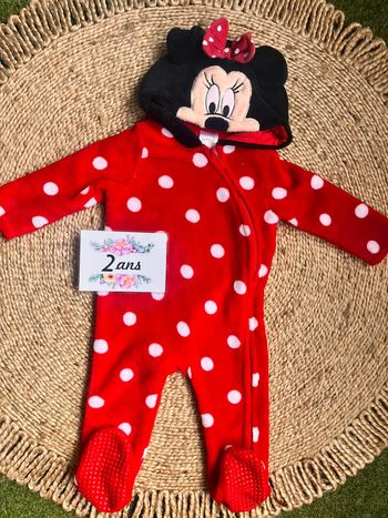 Sur pyjama Minnie à capuche 2 ans